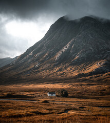 Dark Cloudy Day Over Buachaille Etive Mor, Glencoe, Scottish Highlands © Scott