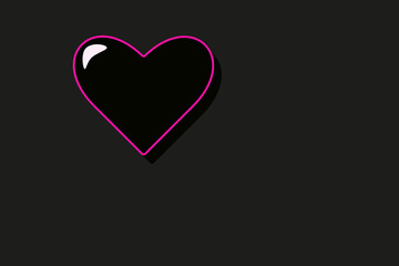 Illustration with a heart on a dark background