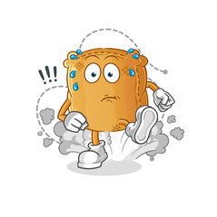 burlap sack running illustration. character vector