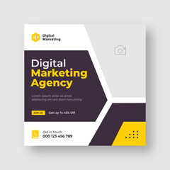 Digital marketing business for social media post template