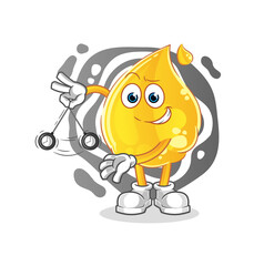 oil hypnotizing cartoon. cartoon mascot vector