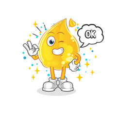 oil agree mascot. cartoon vector