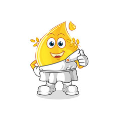 Obraz premium oil with greek clothing. cartoon mascot vector