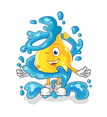 Obraz premium oil fresh with water mascot. cartoon vector