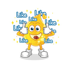 oil give lots of likes. cartoon vector