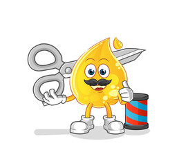 oil barber cartoon. cartoon mascot vector