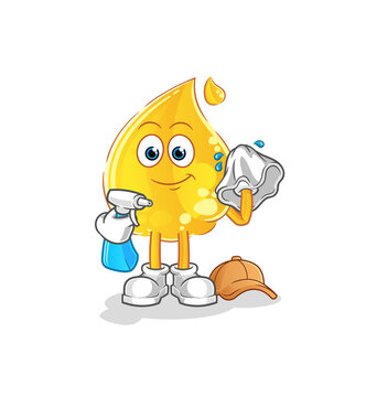 recommend clip art: oil cleaner vector. cartoon character