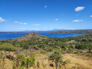 View of Papagayo Gulf from nearby hills in Costa Rica