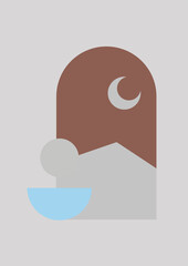 Modern minimalist abstract aesthetic illustrations. Bohemian style wall decor. Contemporary artistic posters.