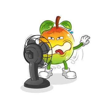 recommend clip art: mango in front of the fan character. cartoon mascot vector