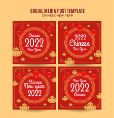 Square chinese new year 2022 web banner template