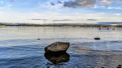 Calm afternoon on Lake Washington at Matthews Beach