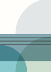 Shape abstract Flat Boho Geometric Neutral Color design Poster