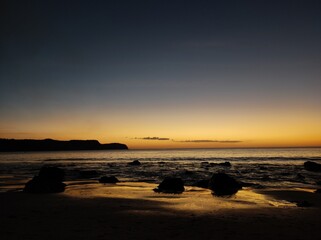 Fototapeta na wymiar Sunset at Cabuyal beach at Guanacaste, Costa Rica