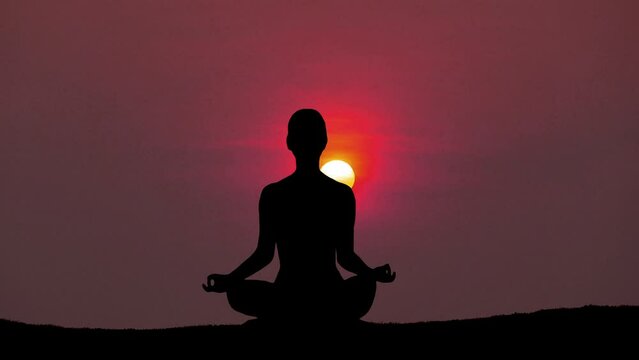 Woman Meditating outdoor 