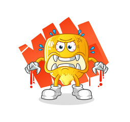 corn kernel monster vector. cartoon character