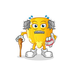 corn kernel white haired old man. character vector
