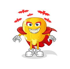 corn kernel Dracula illustration. character vector