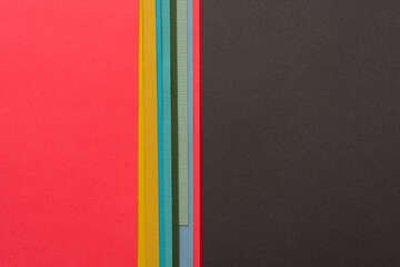 neon pink and black paper with rainbow divider 