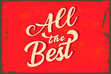 
Best wishes to you. Greeting card. Vector lettering.