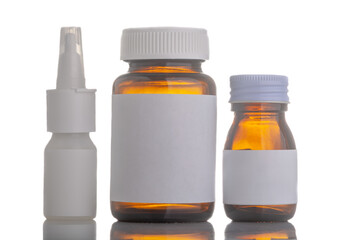 bottle no label on white background