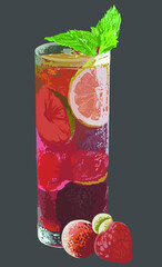 Semlo ice pictures, healthy drink, so coll, art.illustration, vector