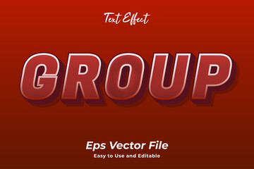 Group text effect. editable and easy to use. premium vector