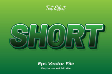 Short text effect. editable and easy to use. premium vector