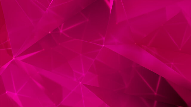 Global Data Web Communication Network in Cyberspace Pink Tech Background. 3D Render. 