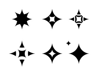 Stars icons. stars icon collection. Sparkle star icons. Star vector icons. Stars in modern simple flat style.