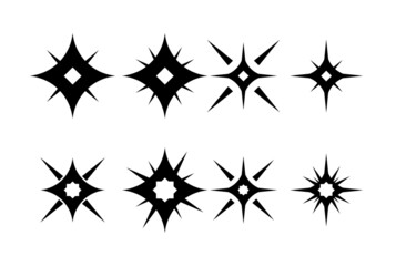 Obraz premium stars icon collection. Sparkle star icons. Star icon. Star vector icons. Stars in modern simple flat style.