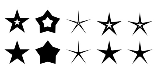 Stars icons. stars icon collection. Sparkle star icons. Star vector icons. Stars in modern simple flat style.