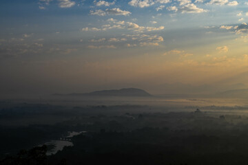 sunset in the mountains