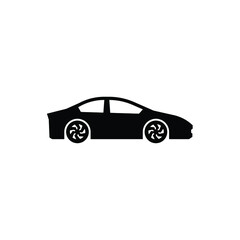 Car icon vector isolated on white, sign and symbol illustration.