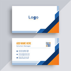 Minimal business card print template design. Simple clean layout.