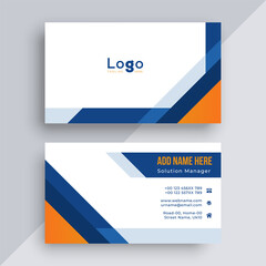 Minimal business card print template design. Simple clean layout.