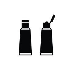 Lotion cosmetic tube icon vector isolated on white, sign and symbol illustration.