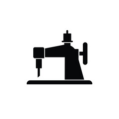 Sewing machine icon vector isolated on white, sign and symbol illustration.