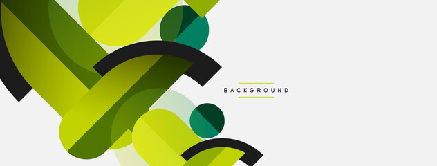 Round geometric shapes lines and circles. Vector template for wallpaper banner background or landing page