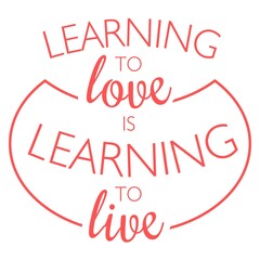 Love qoutes design logo stock 3d illustration 