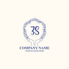 ZS initial hand drawn wedding monogram logos