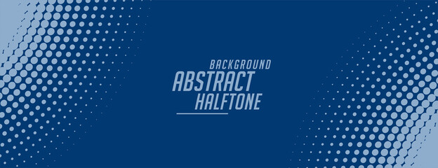 halftone circular wide banner design