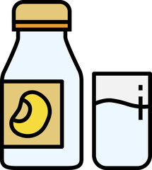 Soybean Milk Icon. Drink and Beverage concept outline style icon