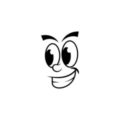 Obraz premium Cartoon face icon design template vector isolated