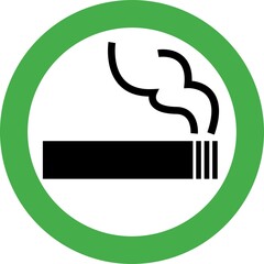 喫煙・分煙マークのシンプルなピクトグラム