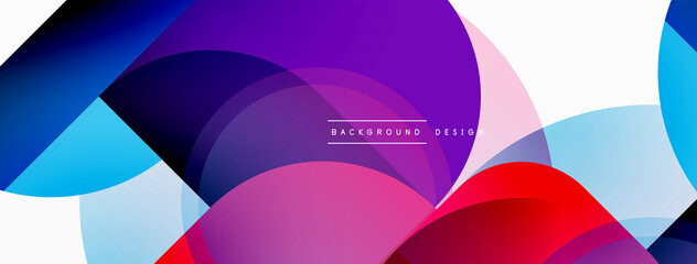 Round triangle shapes lines and circles. Geometric vector illustration for wallpaper banner background or landing page