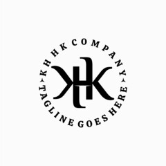 Initial based HK,KH, logo template. Unique monogram alphabet letters design and vector