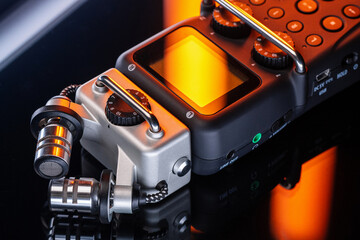 Electronic audio device - close-up Portable digital Recorder