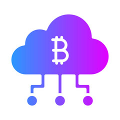 Bitcoin in gradient color