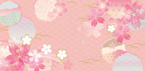 桜の背景イラスト © ヨーグル